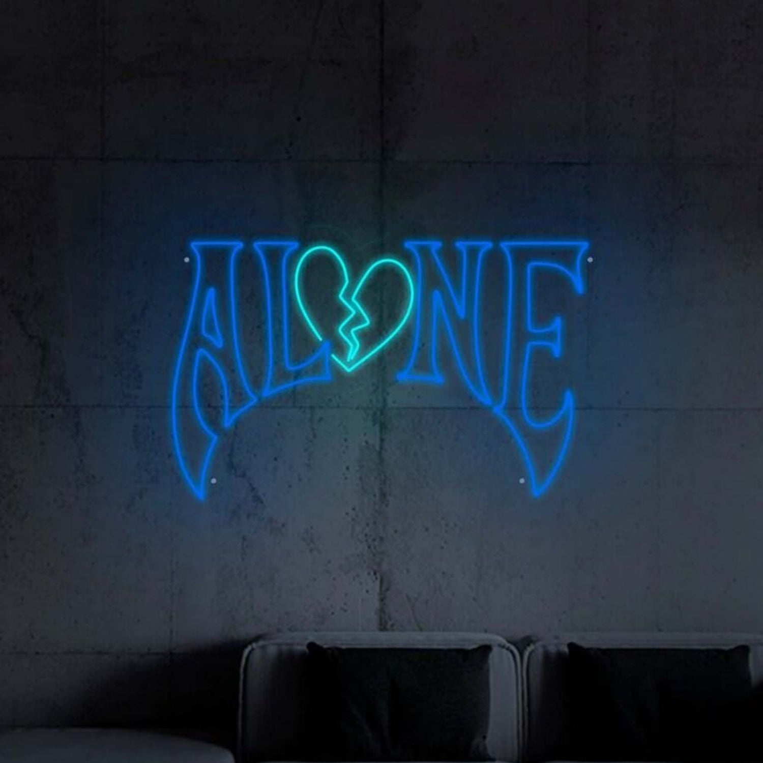 Gothic Style Alone Neon Sign | Shineneon