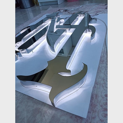 Gothic Style N And H 3D Backlit Channel Letters Led Light Sign - Shineneon