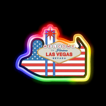 Gp Las Vegas Welcome Led Neon Sign Open Sign Rgb Color - LED neon sign close-up detail