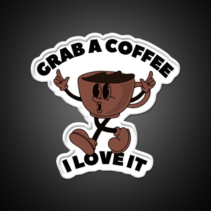 Grab A Coffee I Love It Coffee Lover Cafe Led Neon Sign Espresso Bar Art Rgb Color