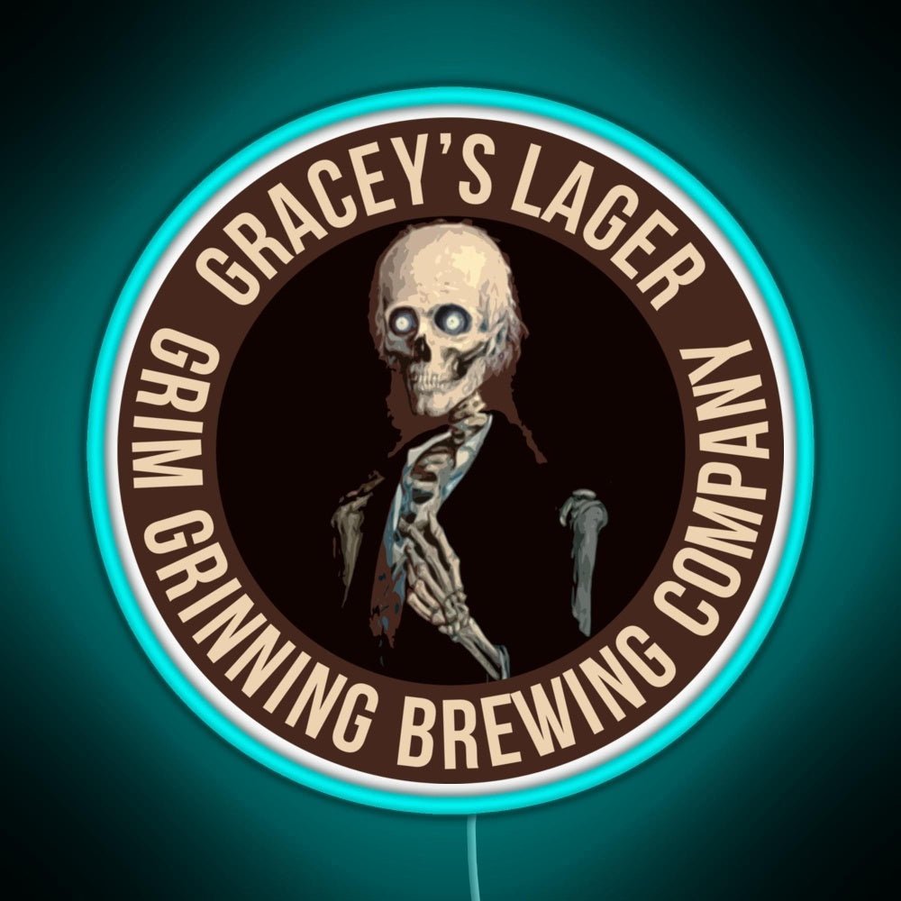 Gracey S Lager Grim Grinning Brewing Co Rgb Led Neon Sign Pop Wall Art - Shineneon