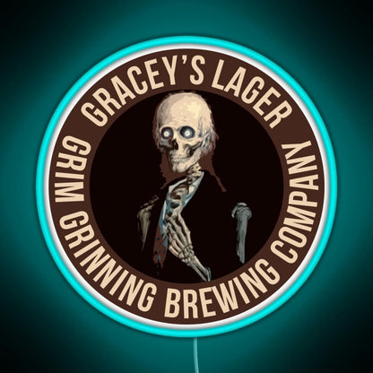 Gracey S Lager Grim Grinning Brewing Co Rgb Led Neon Sign Pop Wall Art - Shineneon
