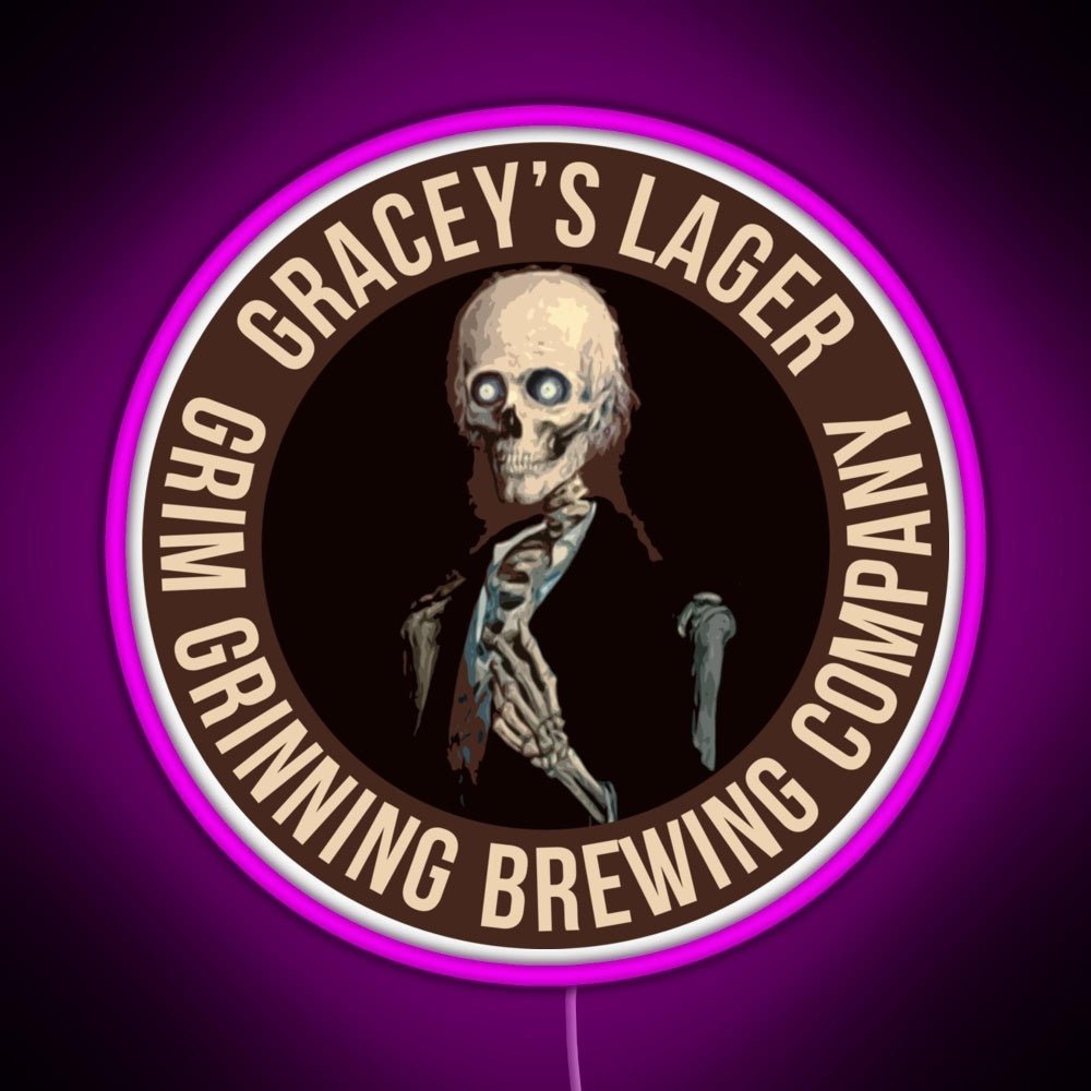 Gracey S Lager Grim Grinning Brewing Co Rgb Led Neon Sign Pop Wall Art - Shineneon