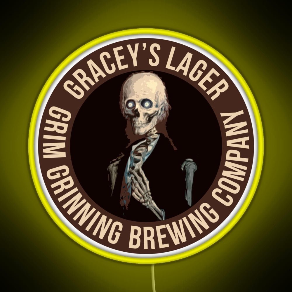 Gracey S Lager Grim Grinning Brewing Co Rgb Led Neon Sign Pop Wall Art - Shineneon