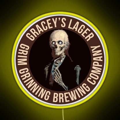 Gracey S Lager Grim Grinning Brewing Co Rgb Led Neon Sign Pop Wall Art - Shineneon