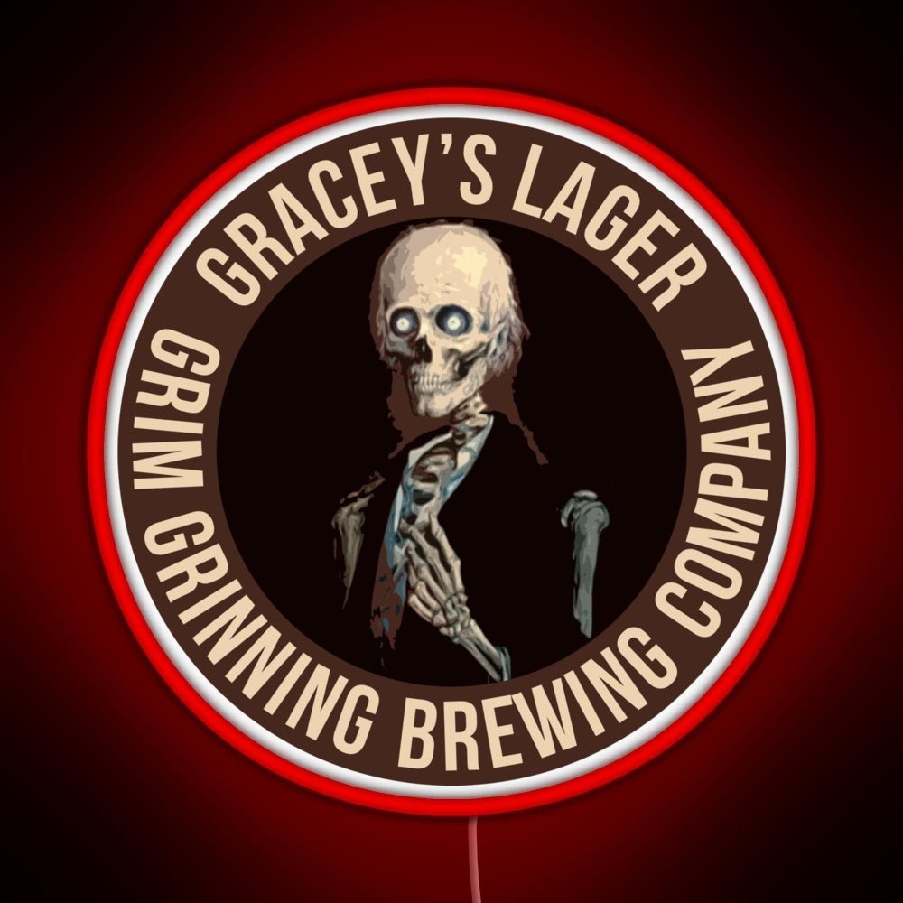 Gracey S Lager Grim Grinning Brewing Co Rgb Led Neon Sign Pop Wall Art - Shineneon