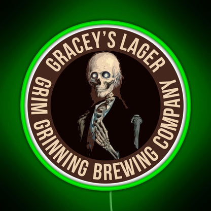 Gracey S Lager Grim Grinning Brewing Co Rgb Led Neon Sign Pop Wall Art - Shineneon