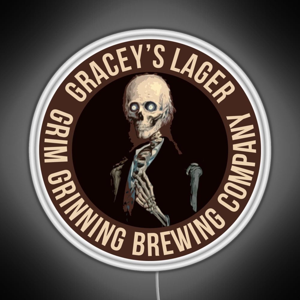 Gracey S Lager Grim Grinning Brewing Co Rgb Led Neon Sign Pop Wall Art - Shineneon