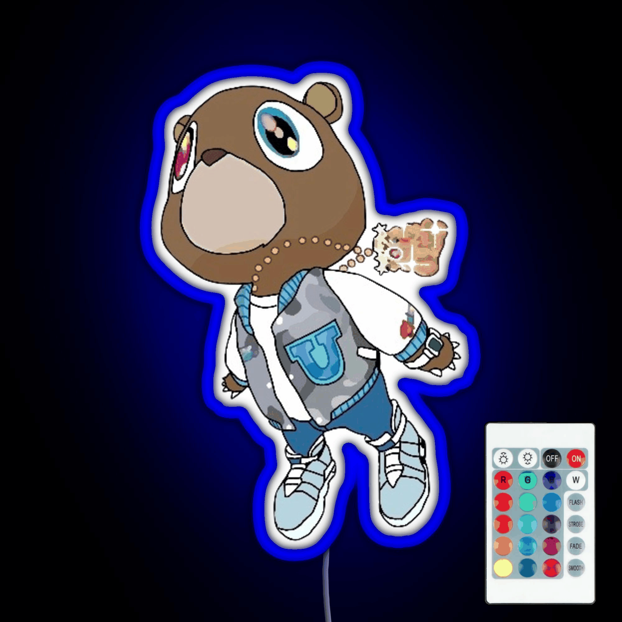 Graduation Bear Rgb Led Neon Sign Pop Wall Art Bar Wall Decor