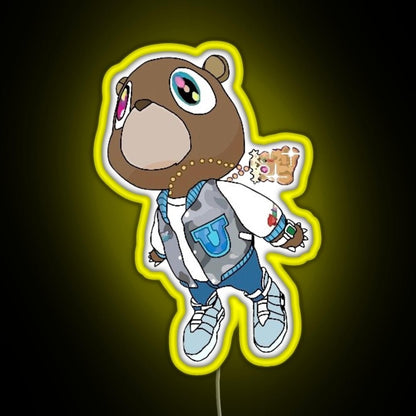 Graduation Bear Rgb Led Neon Sign Pop Wall Art Bar Wall Decor - Shineneon