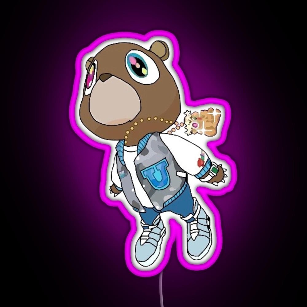 Graduation Bear Rgb Led Neon Sign Pop Wall Art Bar Wall Decor - Shineneon