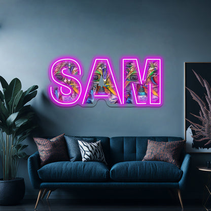 Graffiti Abstract Art Sam Wall Artwork Neon Signs