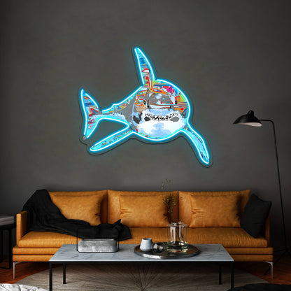 Graffiti Shark Artwork Large Neon Signs - Shineneon