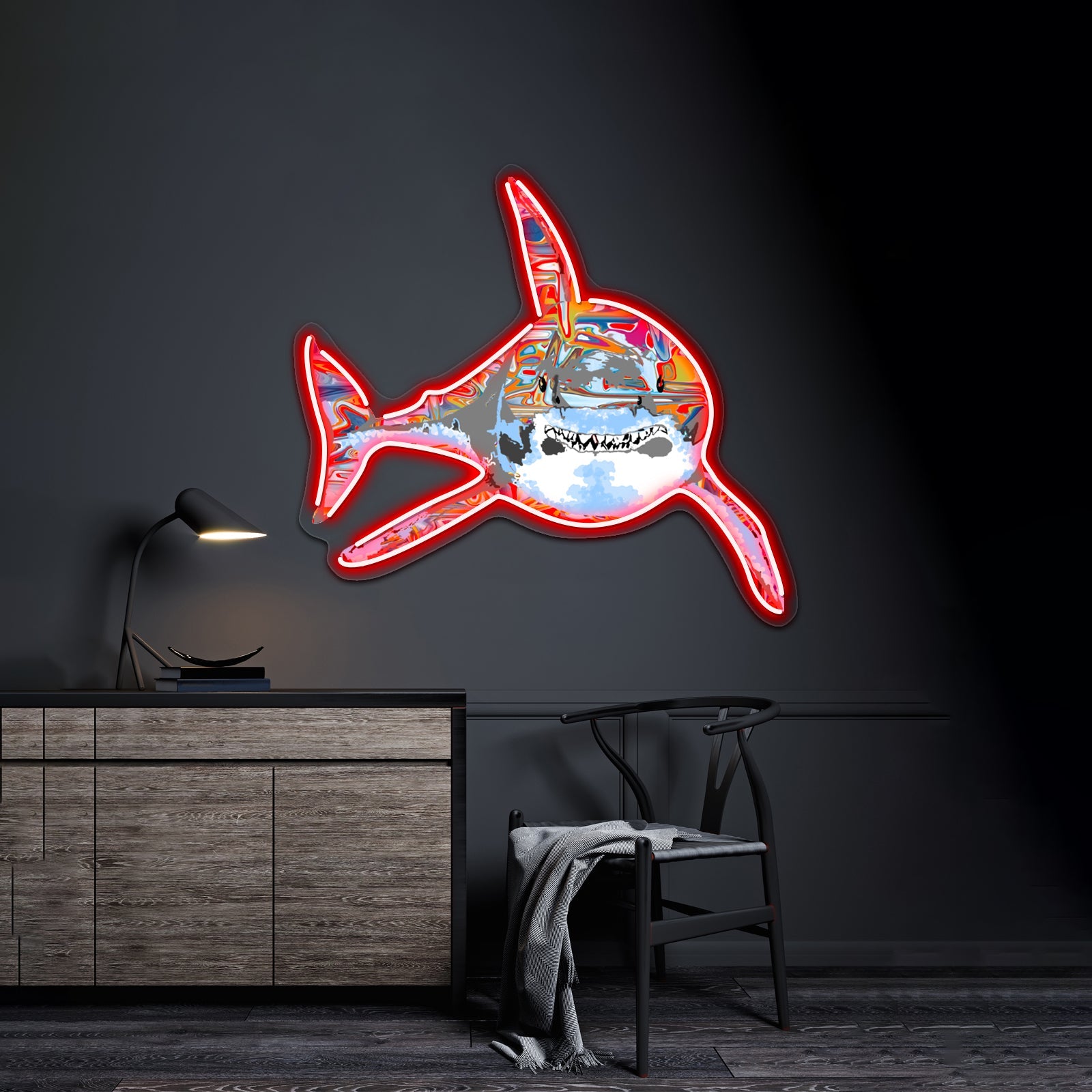 Graffiti Shark Artwork Large Neon Signs - Shineneon