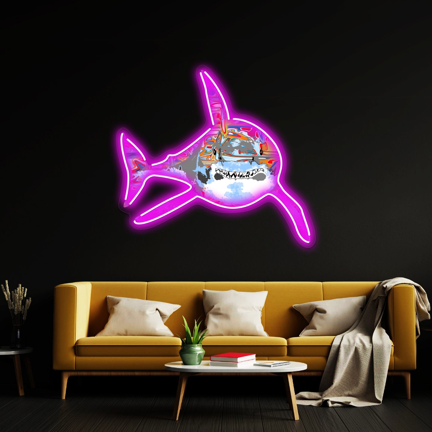 Graffiti Shark Artwork Large Neon Signs