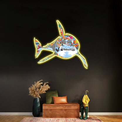 Graffiti Shark Artwork Large Neon Signs