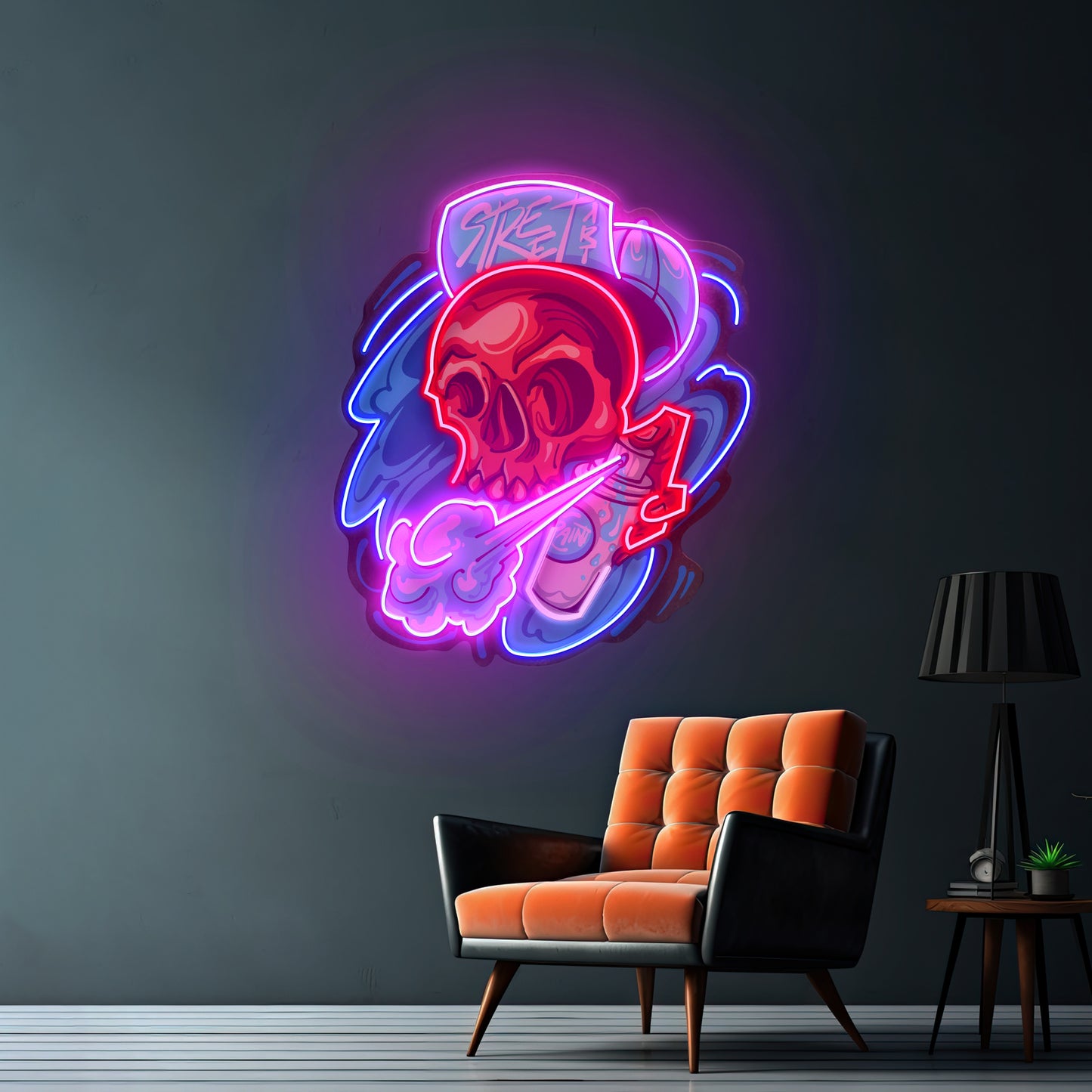 Graffiti Skull Led Neon Sign Light Custom Led Signs