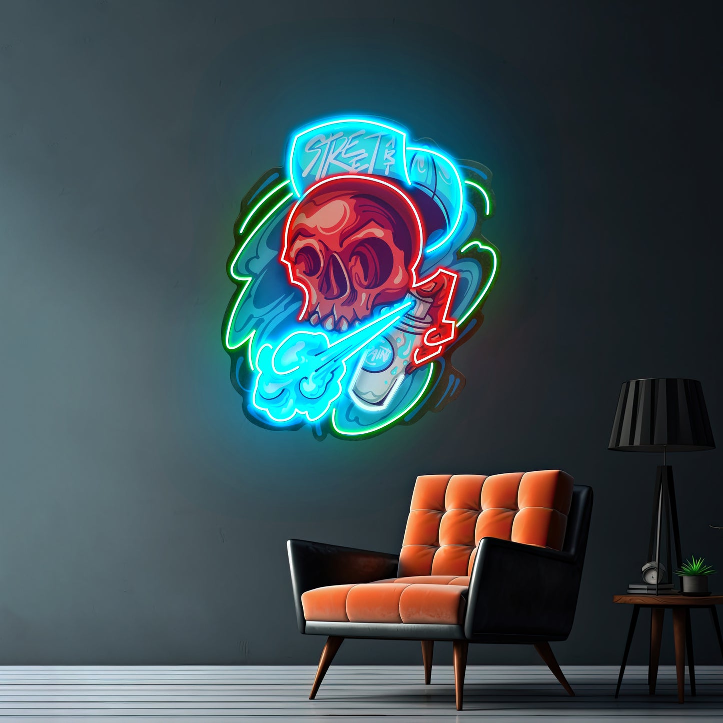 Graffiti Skull Led Neon Sign Light Custom Led Signs