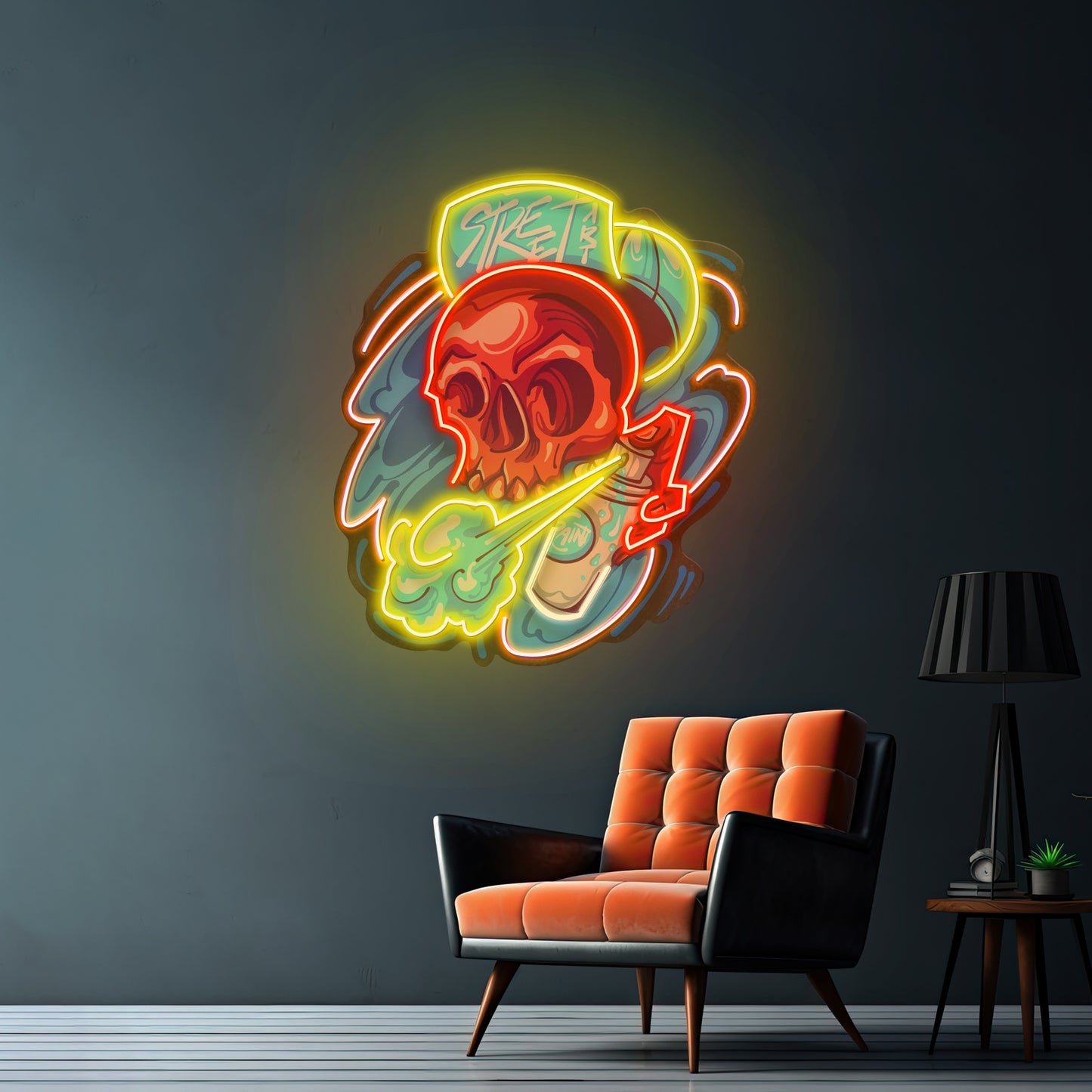 Graffiti Skull Led Neon Sign Light Custom Led Signs