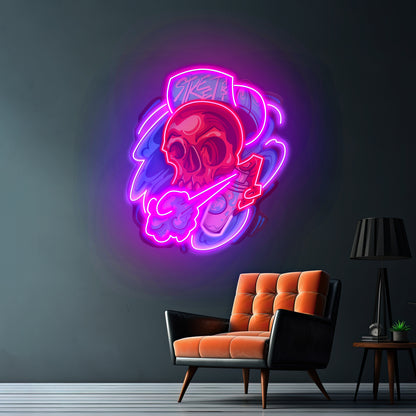 Graffiti Skull Led Neon Sign Light Custom Led Signs