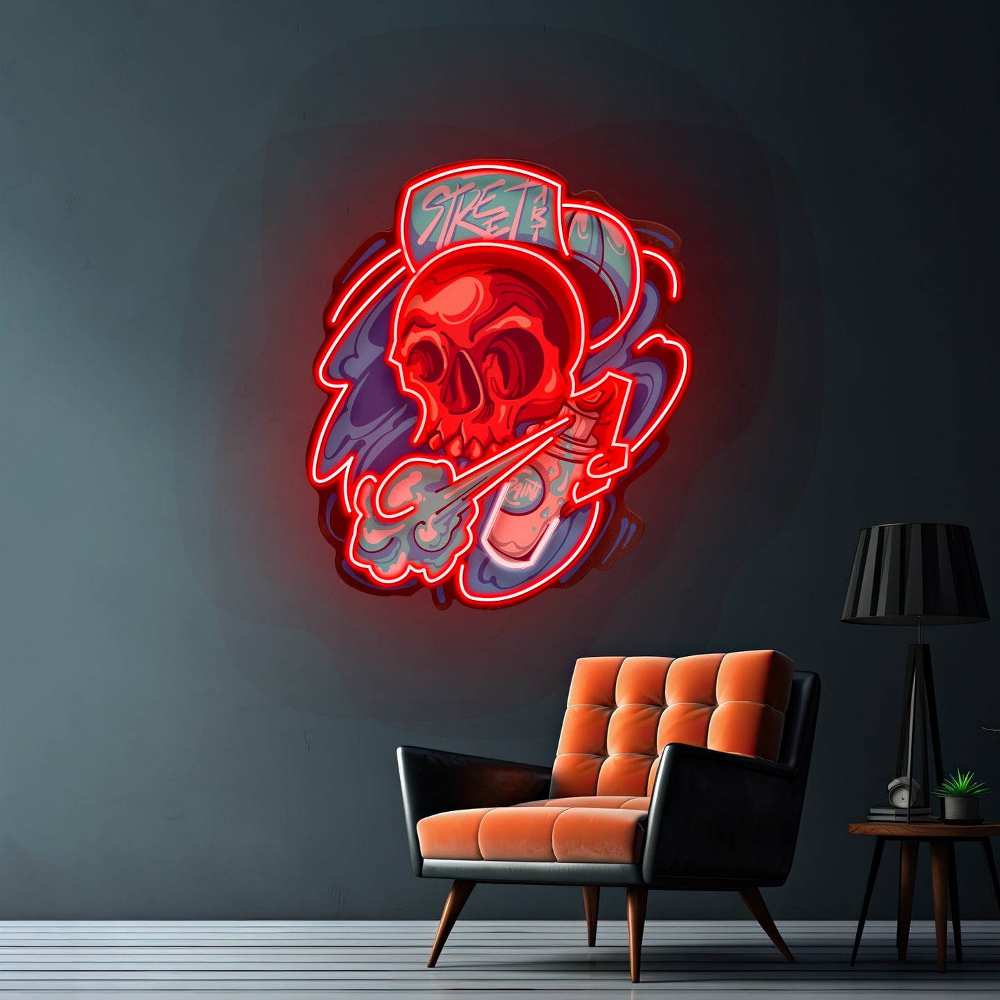 Graffiti Skull Led Neon Sign Light Custom Led Signs