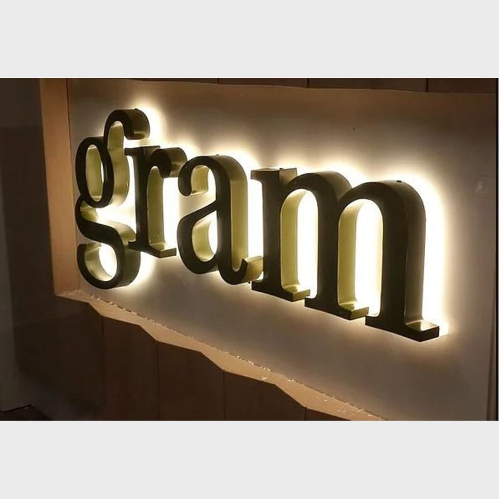 Gram 3D Backlit Channel Letters Led Light Sign