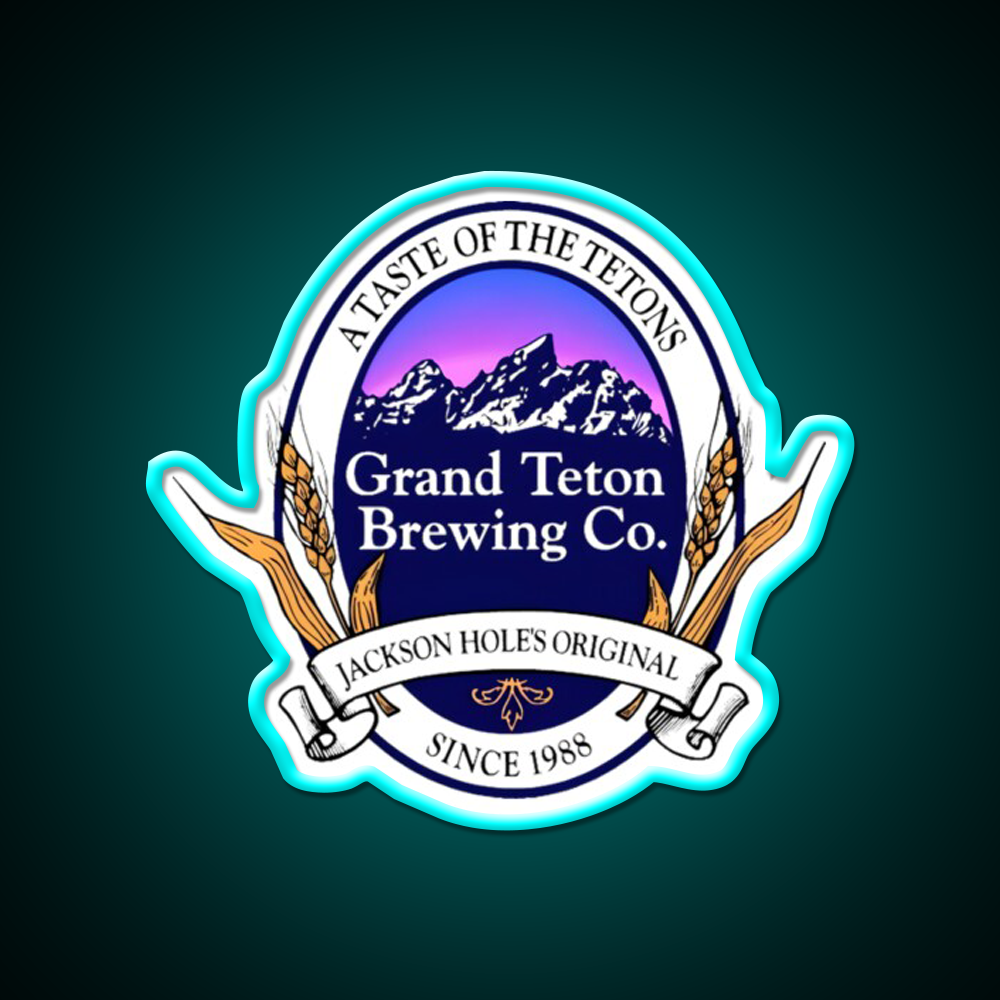 Grand Teton Brewing Co Beer Bar Decor Led Neon Sign Rgb Color - Size and dimension reference