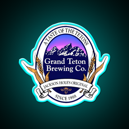 Grand Teton Brewing Co Beer Bar Decor Led Neon Sign Rgb Color - Size and dimension reference