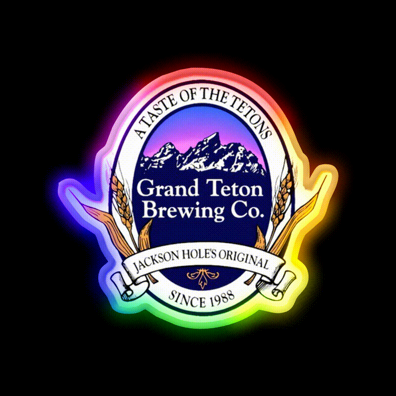 Grand Teton Brewing Co Beer Bar Decor Led Neon Sign Rgb Color - LED neon sign close-up detail