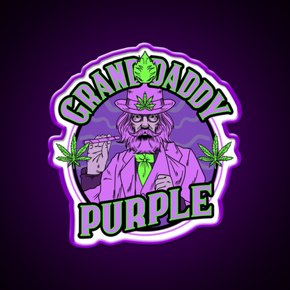 Granddaddy Purple Grand Daddy Purple Weed Strain Green Leaf Led Neon Sign Rgb Color - LED neon sign view 9