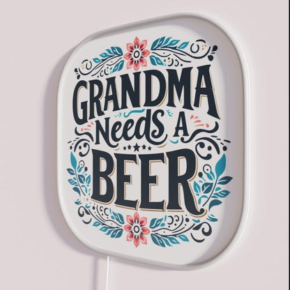 Grandma Needs A Beer Typography Rgb Led Neon Sign - Shineneon