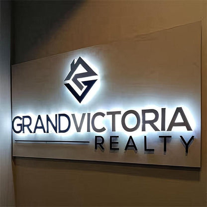Grandvictoria 3D Backlit Letters Business Metal Led Sign - Shineneon