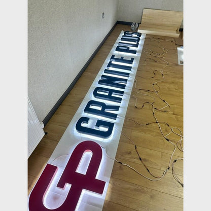 Granite Plus 3D Backlit Channel Letters Led Light Sign - Shineneon