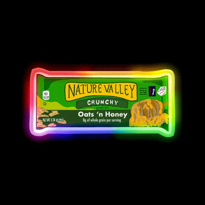 Granola Bar Snack Food Led Neon Sign For Snack Room Rgb Color - LED neon sign close-up detail