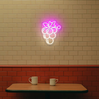 Grape Led Sign Grape Sign Kitchen Wall Decor Led Light Signs - Shineneon