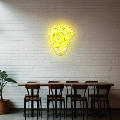 Grape Led Sign Grape Sign Kitchen Wall Decor Led Light Signs - Shineneon
