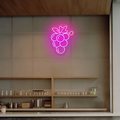 Grape Led Sign Grape Sign Kitchen Wall Decor Led Light Signs - Shineneon