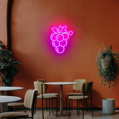 Grape Led Sign Grape Sign Kitchen Wall Decor Led Light Signs - Shineneon