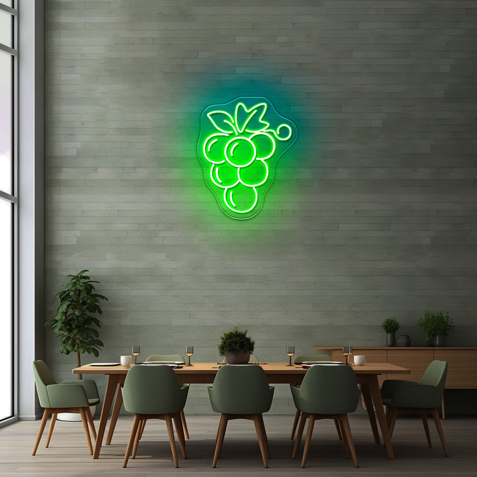 Grape Led Sign Grape Sign Kitchen Wall Decor Led Light Signs - Shineneon