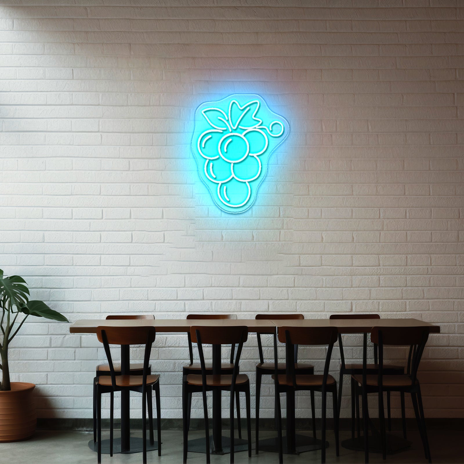Grape Led Sign Grape Sign Kitchen Wall Decor Led Light Signs