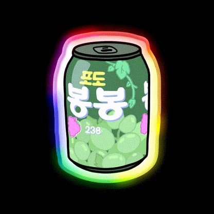 Grape Soda Drink Snack Food Led Neon Sign Rgb Color - LED neon sign close-up detail