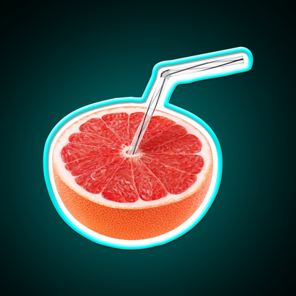 Grapefruit Juice Cocktail Bar Decor Led Neon Sign Rgb Color - Size and dimension reference