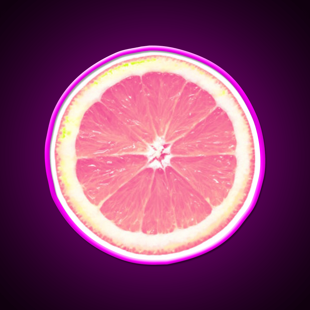 Grapefruit Slice Snack Food Led Neon Sign Rgb Color - Shineneon