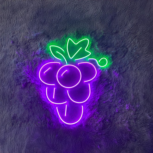 Grapes Fruit Neon Sign Lights Personalized Neon Sign For Bar Wall Decor