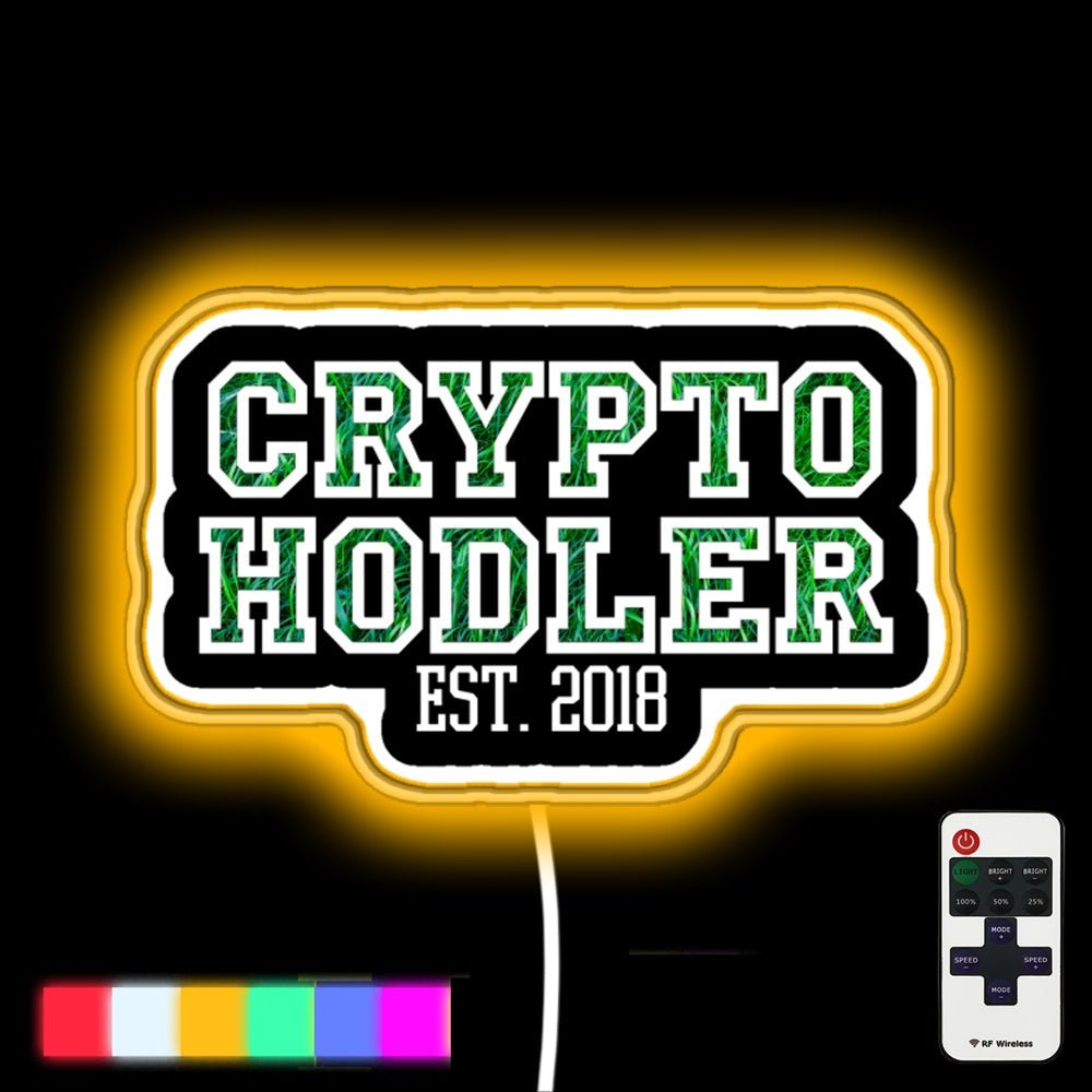 Grass Bitcoin Ethereum Blockchain Crypto Hodler Led Neon Sign - Shineneon