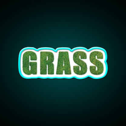 Grass Hemp Inspired Green Leaf Led Neon Sign Rgb Color - Size and dimension reference