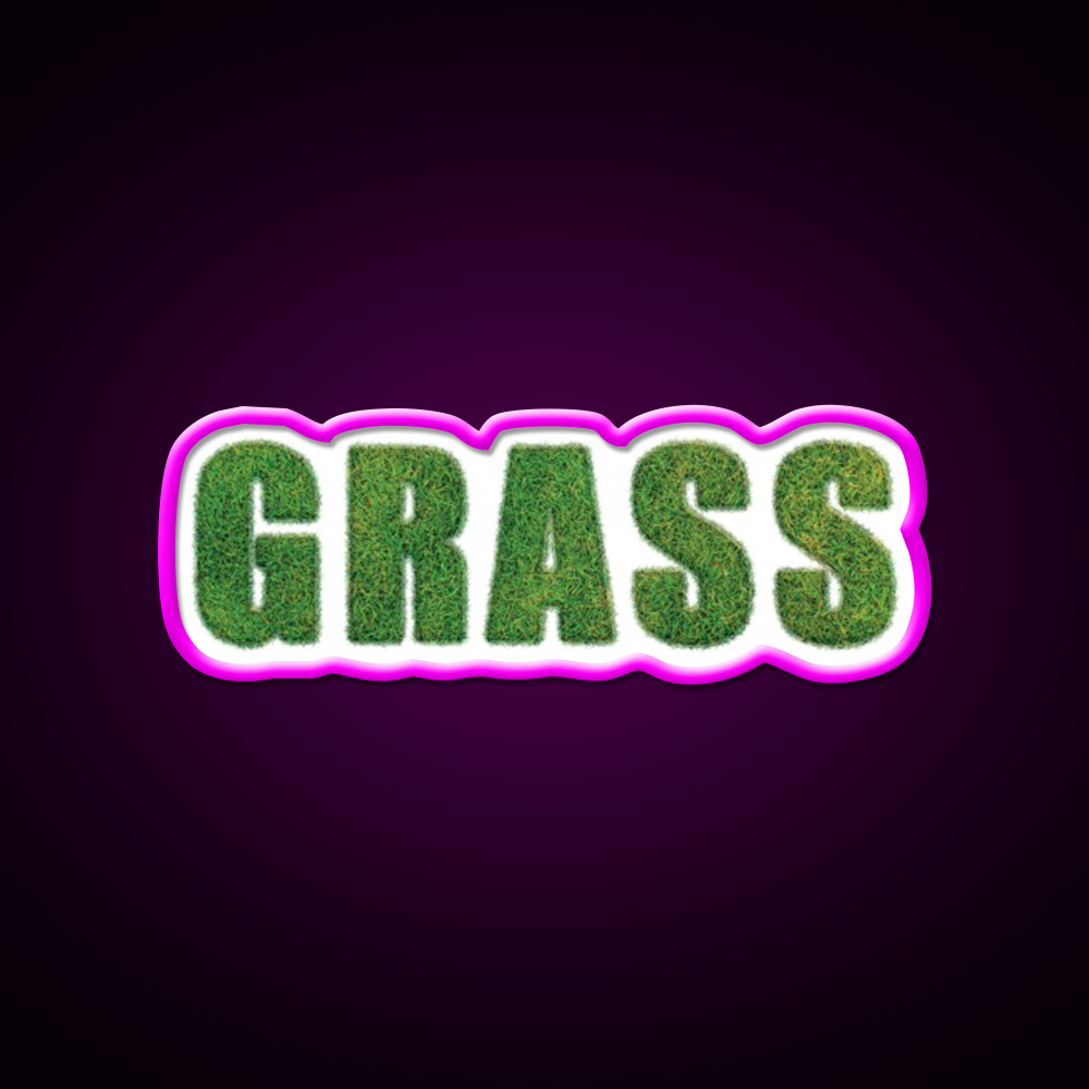 Grass Hemp Inspired Green Leaf Led Neon Sign Rgb Color