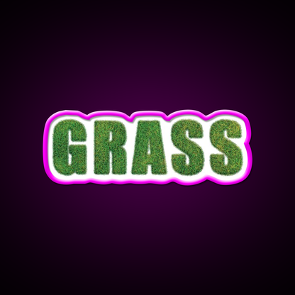 Grass Hemp Inspired Green Leaf Led Neon Sign Rgb Color