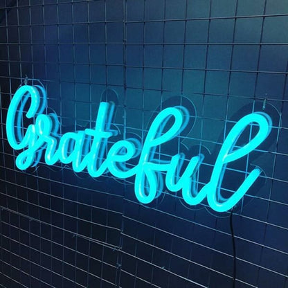 Grateful Led Neon Sign Adds A Thankful Touch To Home Decor - Shineneon