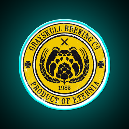 Grayskull Brewing Company Yellow Beer Bar Decor Led Neon Sign Rgb Color - Size and dimension reference